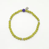 Olive/Silver Beaded Bracelet