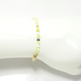 Yellow & White/Gold Beaded Bracelet