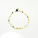 Yellow & White/Gold Beaded Bracelet