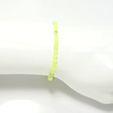 Neon Yellow/Silver Beaded Bracelet