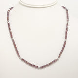 Sheer Magenta Silver Crystal Triple Wrap Bracelet