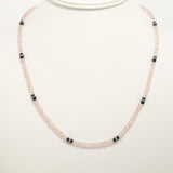 Shiny Pink Black Crystal Triple Wrap Bracelet