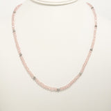 Shiny Pink Silver Crystal Triple Wrap Bracelet