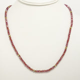 Shiny Red Gold Crystal Triple Wrap Bracelet