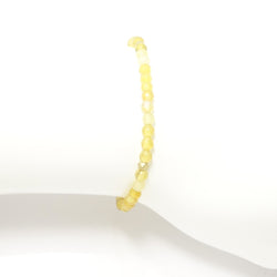 Sheer Mustard Yellow/Gold Beaded Bracelet