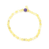 Sheer Mustard Yellow/Gold Beaded Bracelet