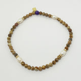 Natural Jasper Pearl Ankle Bracelet