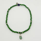 Green Agate Charm Ankle Bracelet