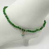 Green Agate Charm Ankle Bracelet