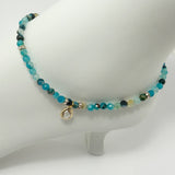 Multi Turquoise Tear Drop Ankle Bracelet