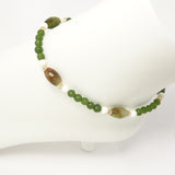 Green Agate Stone Ankle Bracelet