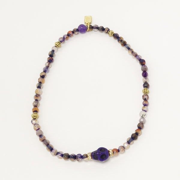 Purple Skull Ankel Bracelet