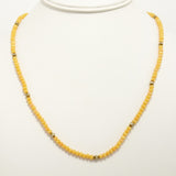 Orange-Yellow/Gold Crystal Triple Wrap Bracelet