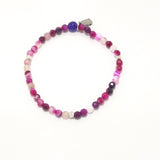 Multi Pink/Silver Beaded Bracelet