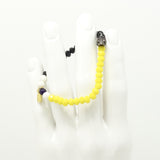 Half Black and Yellow/Black Rhinestone Skull